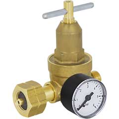 Propan-Kleindruck-Regler mit Manometer regelbar 0 bis 4 Bar