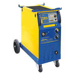 MIG/MAG Syn.SchweissGerät385A 400 V fahrbar,ohne Zubehör für 0,8-1,6 Ø