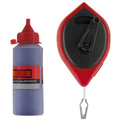 Markier-Senklot mit 30m Schlagschnur und 180g Markierkreide